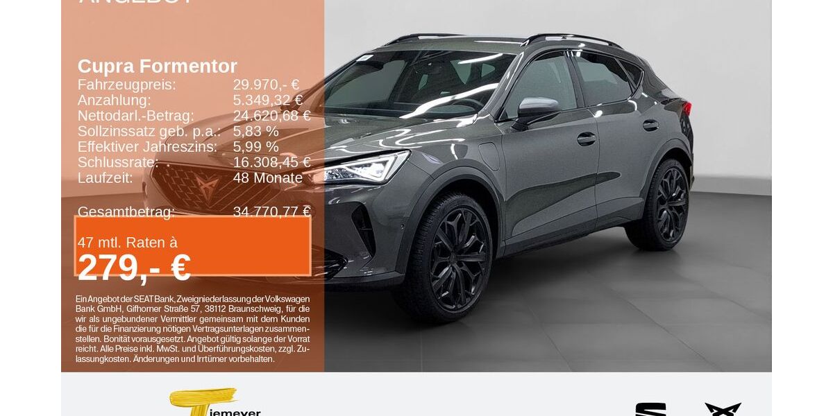 Cupra Formentor 22.499 km 29.470 &euro; Gelsenkirchen OT Beckhausen 45899