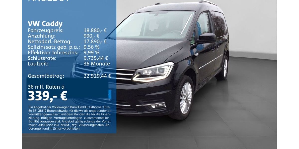 VW Caddy 77.495 km 18.280 &euro; Gelsenkirchen 45894