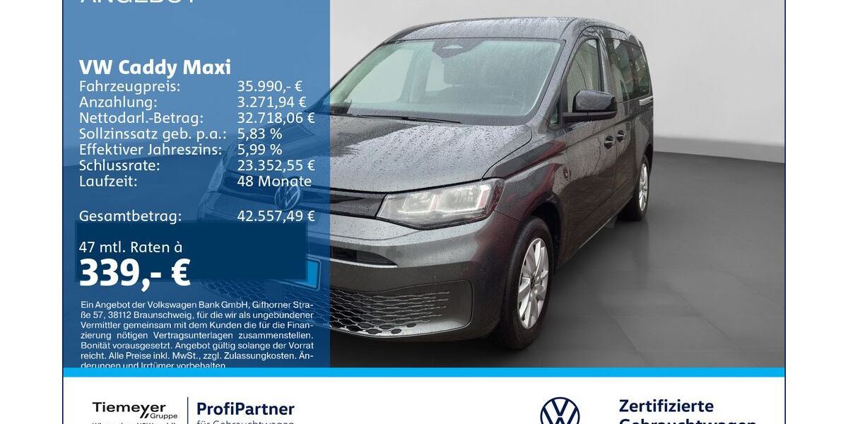 VW Caddy 1.696 km 35.420 &euro; Recklinghausen 45663