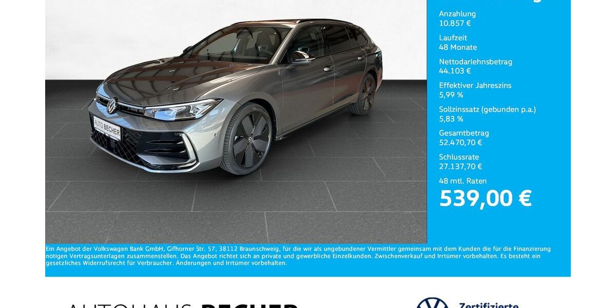 VW Passat Variant 13.000 km 54.960 &euro; Wesel 46485