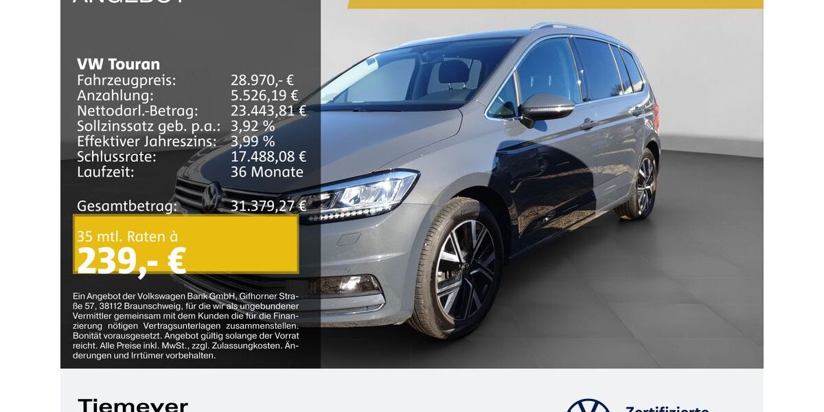 VW Touran 32.550 km 28.570 &euro; Bochum 44892
