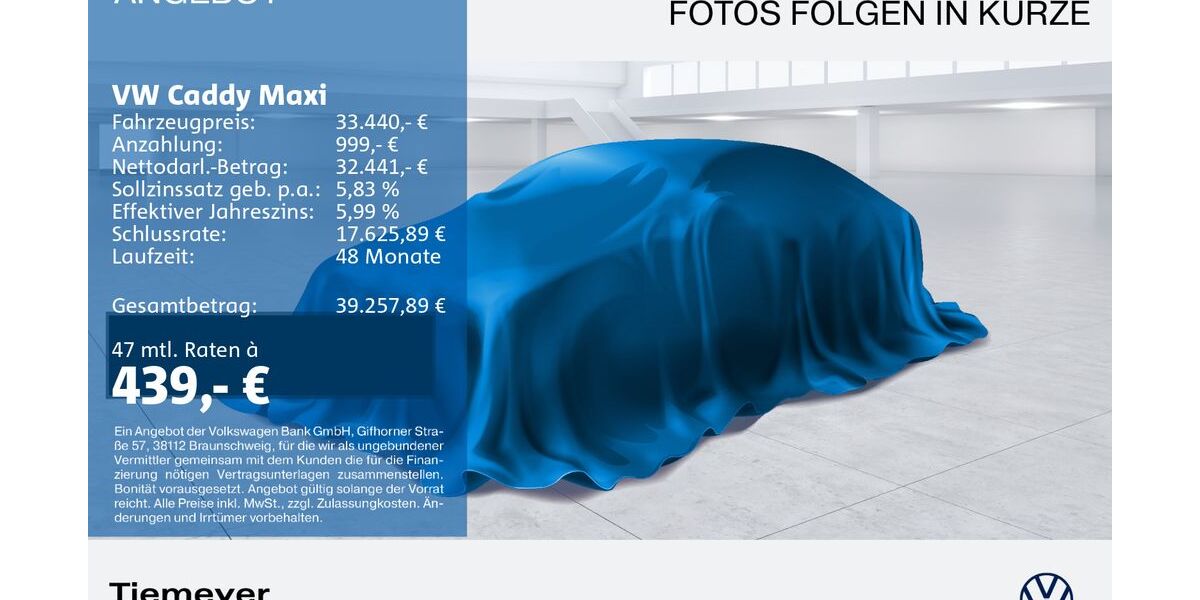 VW Caddy Maxi 48.630 km 32.720 &euro; Recklinghausen 45663