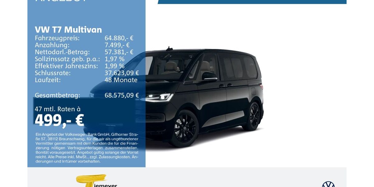 VW T7 Multivan 35.219 km 64.880 &euro; Bochum 44892