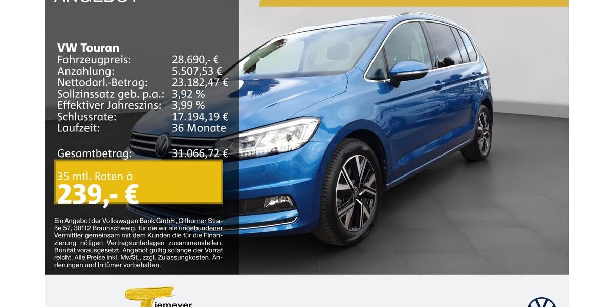 VW Touran 41.290 km 27.910 &euro; Bochum 44892