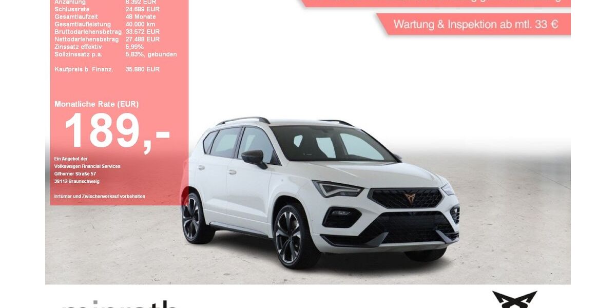 Cupra Ateca 16.486 km 33.130 &euro; Moers-Hülsdonk 47441