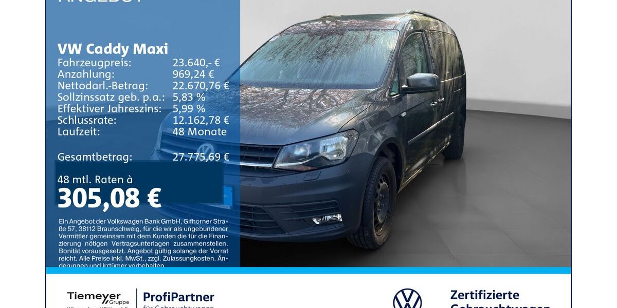 VW Caddy 104.806 km 23.640 &euro; Recklinghausen 45663