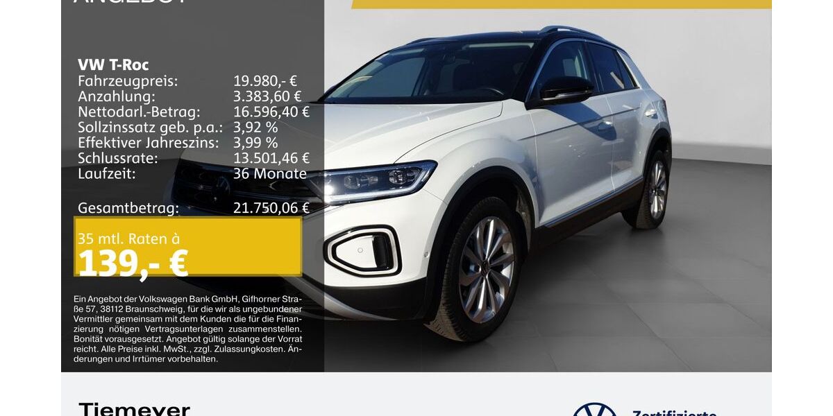 VW T-Roc 43.918 km 19.980 &euro; Bochum 44892