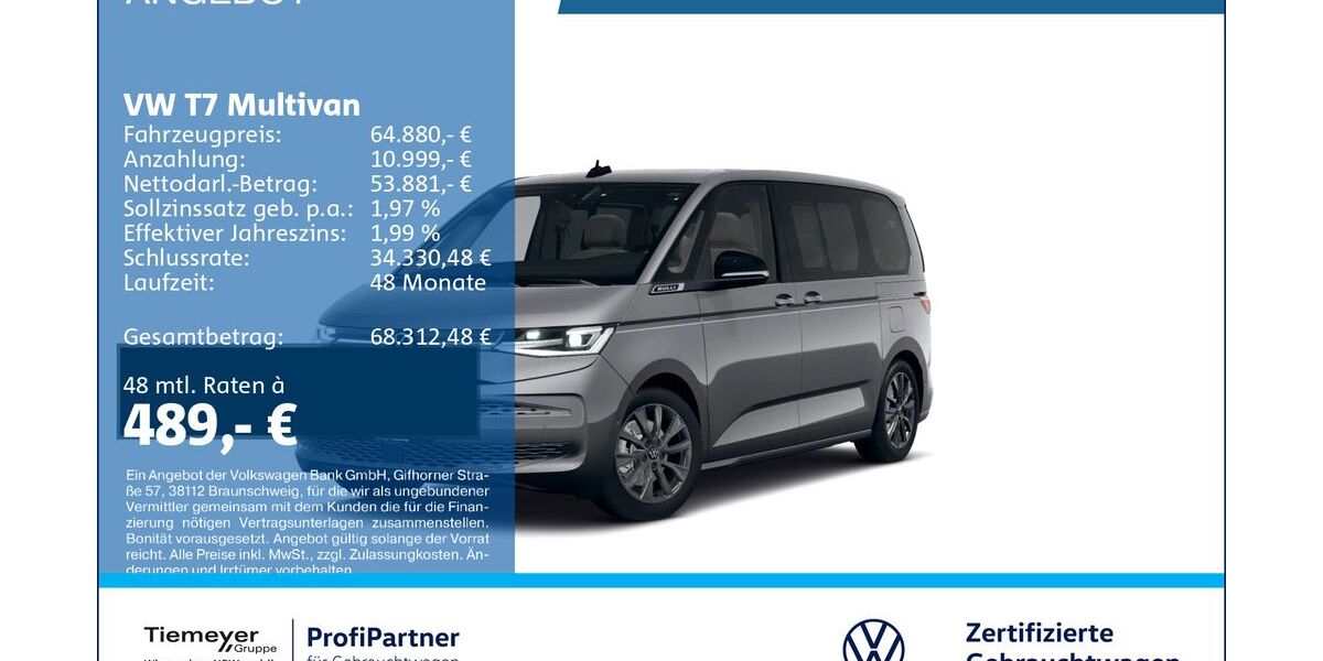 VW T7 Multivan 26.173 km 64.880 &euro; Recklinghausen 45663
