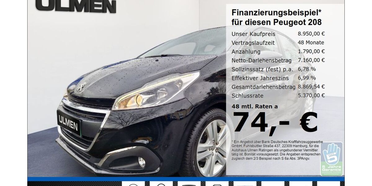 Peugeot 208 84.635 km 8.950 &euro; Ratingen 40880